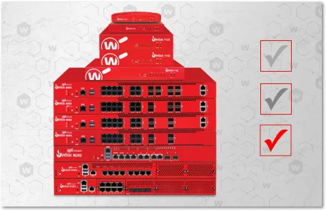 WatchGuard Firebox Appliances in verschiedenen Größen